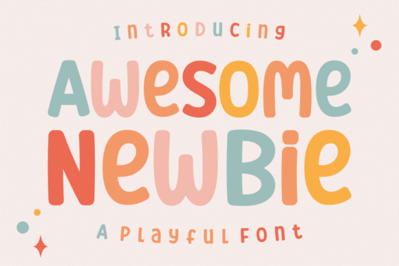 Awesome Newbie: The Fun, Bold Display Font for Creative Projects