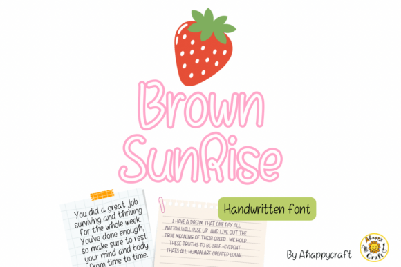 Brown Sunrise: The Charming Handwritten Font for Creative Projects
