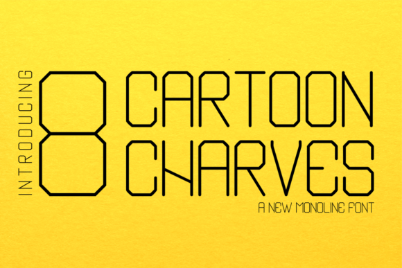 Cartoon Charves: The Versatile Line-Style Techno Font