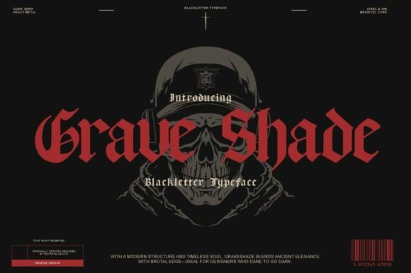Grave Shade: A Bold Blackletter Typeface for Gothic Designs