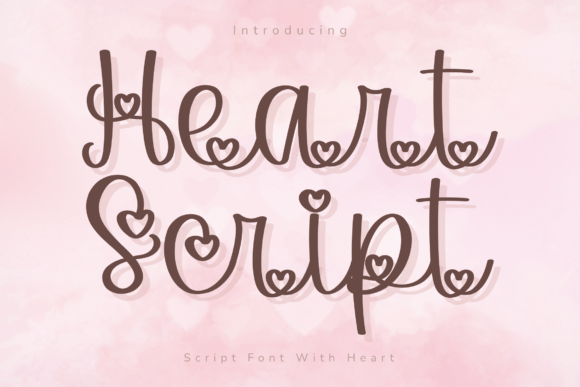 Heart Script: A Playful Handwritten Font for Creative Projects