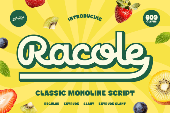 Racole: A Bubbly Script Font for Vibrant Branding