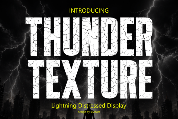 Thunder Texture: A Bold, Distressed Display Typeface